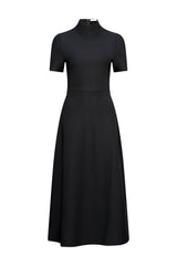 Oscar Short Sleeve Midi Dress in Black product shot