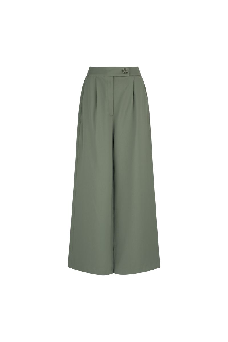 Houston Wide Leg Pants in Green product shot