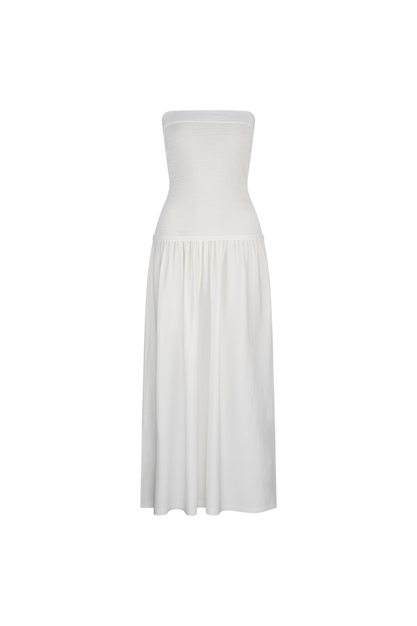 Lex Strapless Maxi Dress in White product shot