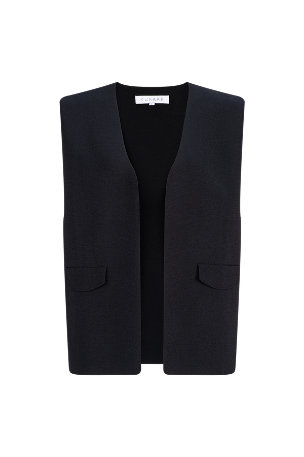 Windsor Knit Vest in Black product shot