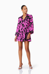 Yuna Shirt Day Mini Dress In Pink