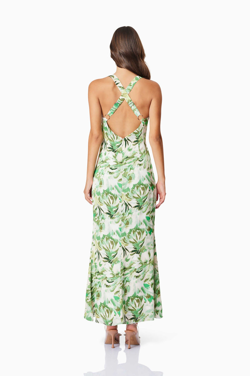 Georgia Cocktail Maxi Dress In Green