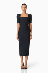 Neoma Midi Dress in Black