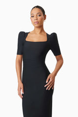 Neoma Midi Dress in Black