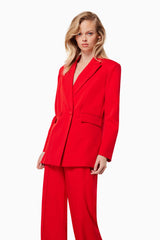 TENDERNESS TWILL SUITING SET IN RED - PRE ORDER