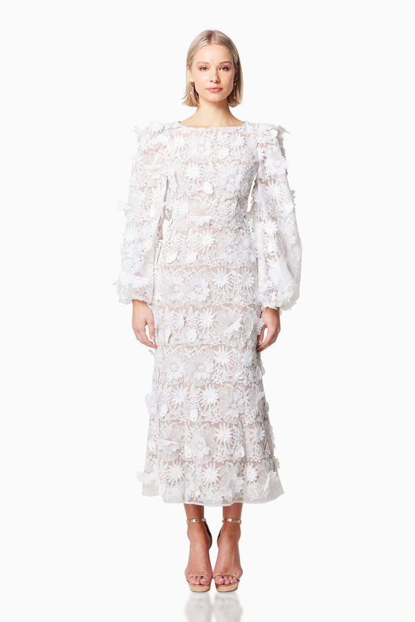 ASTR the Label Floral Midi Priscilla Dress Size Medium Ruffle xs