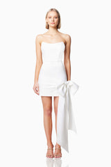 Genova Strapless Mini Dress in White