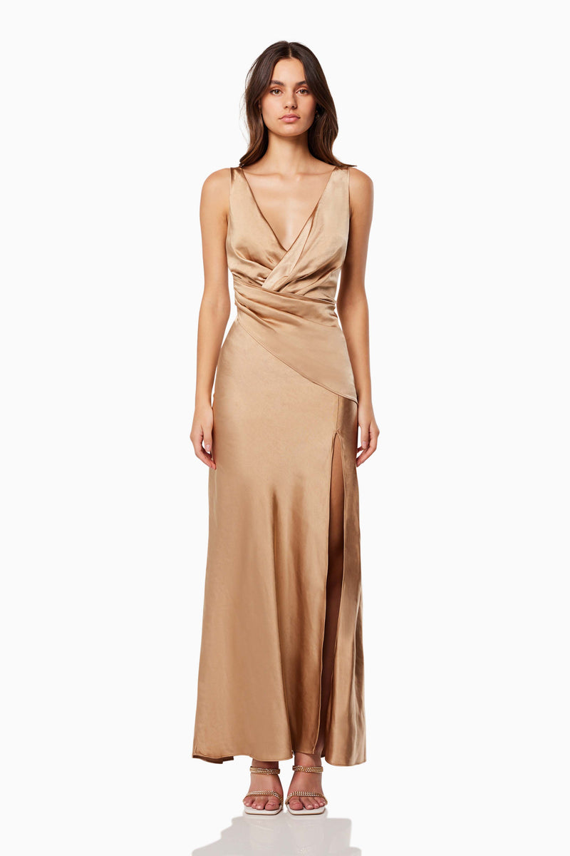 Junia Dress in Gold