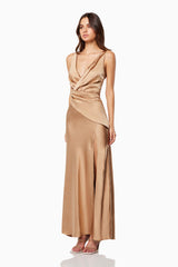 Junia Dress in Gold