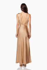 Junia Dress in Gold