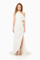 Isadora Off The Shoulder Maxi Gown in Ivory