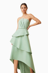 Model wearing Caroline Maxi Dress In Mint Close Shot