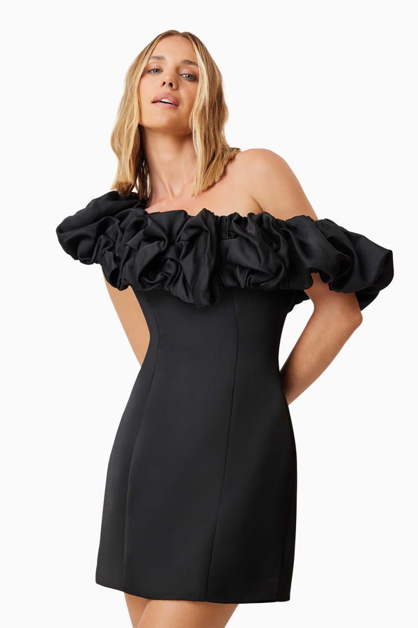 Elliatt black popover dress best sale