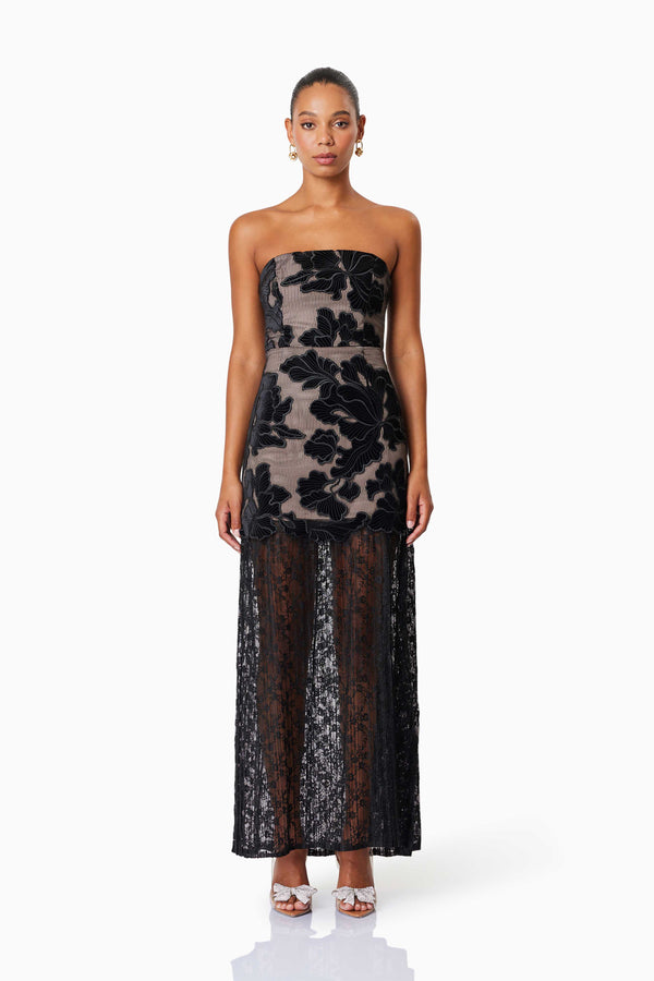 Zara Strapless Maxi to Mini Convertible Dress in Black