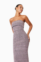 Magnolia Bodycon Midi Dress in Purple